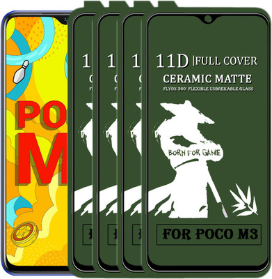 MaxR Edge To Edge Tempered Glass for POCO M3(Pack of 4)