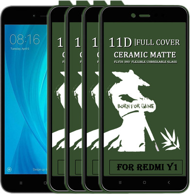 MaxR Edge To Edge Tempered Glass for Mi Redmi Y1(Pack of 4)
