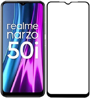 VDAT Edge To Edge Tempered Glass for Realme Narzo 50i(Pack of 1)