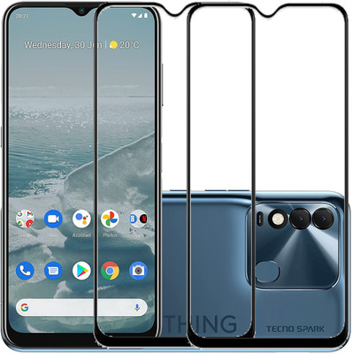 AARERED Edge To Edge Tempered Glass for Tecno Spark 8(Pack of 2)