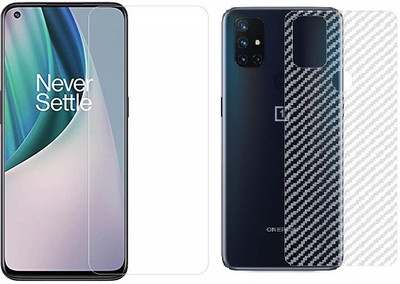 Bodoma Front and Back Screen Guard for OnePlus Nord N10 Pack Of 2(Pack of 2)