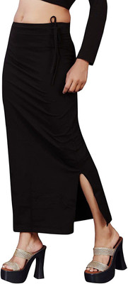 WOMEN MODE ROPE_BLACK_L Polyester Petticoat(L)