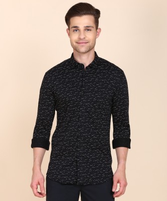 Louis Philippe Sport Men Printed Casual Black Shirt