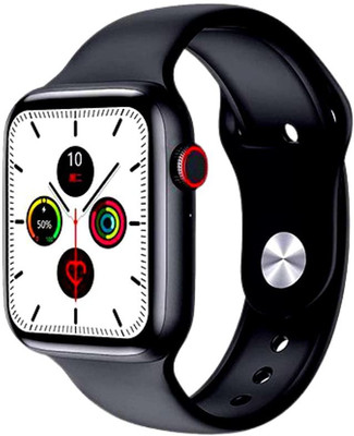 NKL Full Screen HD Crown Working T55+ Smartwatch(Black Strap, FREE)