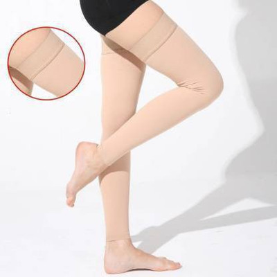 NUBICO Varicose vein Stocking Circulation Compression Socks Knee Support(Beige)