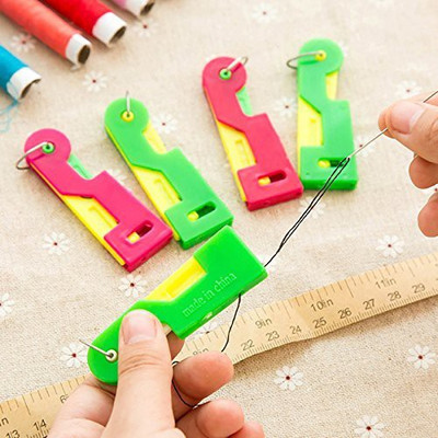 PGK TRADERS Automatic Plastic Needle Threader Thread Guide Needle Device Thread Pick(Pack of 1)