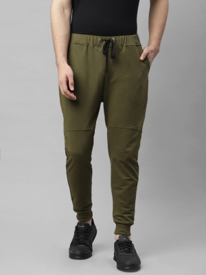 RIGO Solid Men Dark Green Track Pants