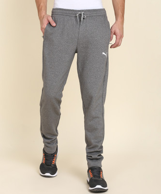 PUMA Zippered Sweatpants FL Solid Men Grey Track Pants