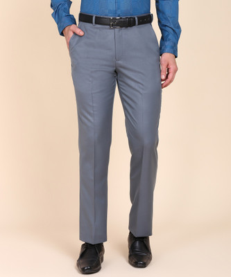 PARK AVENUE Regular Fit Men Grey Trousers