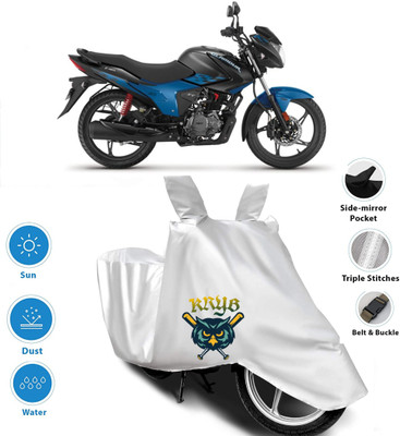 AUTOCAD Waterproof Two Wheeler Cover for Hero(Glamour i3s, Silver)