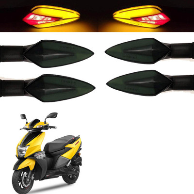 Vagary Front, Rear LED Indicator Light for TVS Universal For Bike(Red, Yellow)