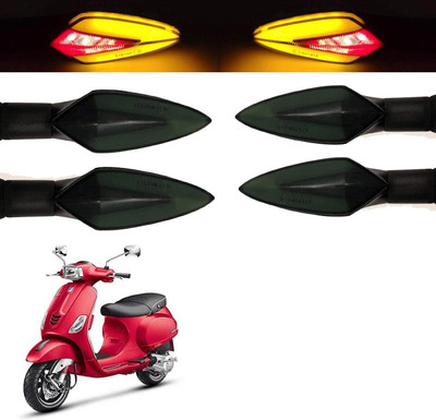 Vagary Front, Rear LED Indicator Light for Piaggio Universal For Bike(Red, Yellow)