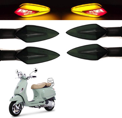 Vagary Front, Rear LED Indicator Light for Piaggio Universal For Bike(Red, Yellow)