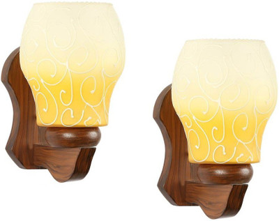 Gojeeva Uplight Wall Lamp Without Bulb(Pack of 2)