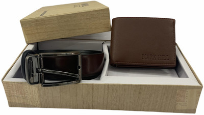 ShopMore Wallet & Belt Combo(Brown)