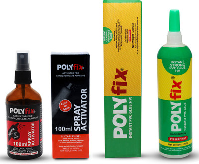 POLYFIX CA SPRAY ADHESIVE HIGH PERFORMANCE & INSTANT GLUE GEL Adhesive(100 ml)