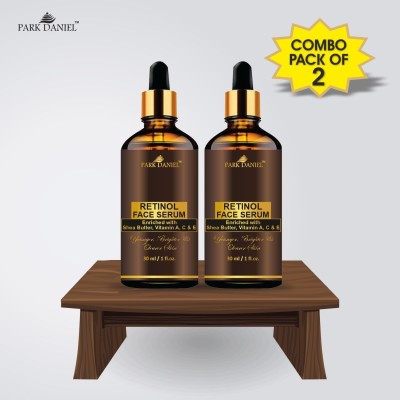 PARK DANIEL Retinol Face Serum -For Younger, Brighter and Clearer Skin Combo Pack of 2 Bottle of 30 ML(60 ML)(60 ml)