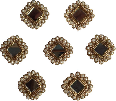 Dulhan Plaza Applique Patch(12, Clear, Gold)