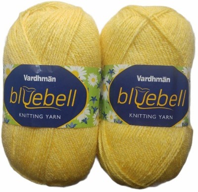 RCB Vardhman Bluebell 400 GM (1 Ball, 100 GM Each) Wool Ball Hand Knitting Wool/Art Craft Soft Fingering Crochet Hook Yarn, Needle Acrylic Knitting Yarn Thread Dyed Shade No-61