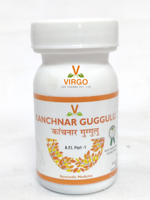 Virgo UAP Pharma Kanchnar Guggulu Tablet | Useful in Ulcer and Fistula problem and thyroid related disease | Pack of 2 | Each of 60tab(Pack of 2, 120 Tablets)