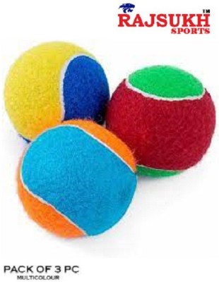 RAJSUKH SPORTS Cricket Tennis Ball (Pack of 3) Light Weight Cricket Tennis Ball(Pack of 3, Multicolor)