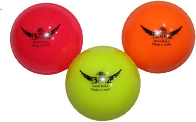 HK Sport & Toys Baaz Cricket Wind Ball || Smooth Cricket Synthetic Ball (Pack of 3) Cricket Synthetic Ball(Standard, Pack of 3, Multicolor)