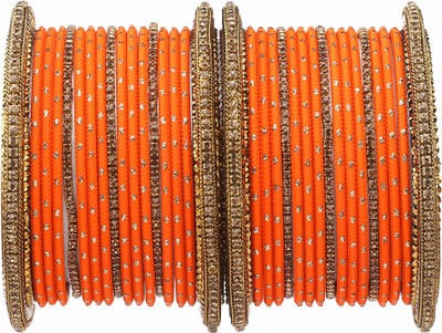 Rijoli Metal Zircon Bangle Set(Pack of 34)