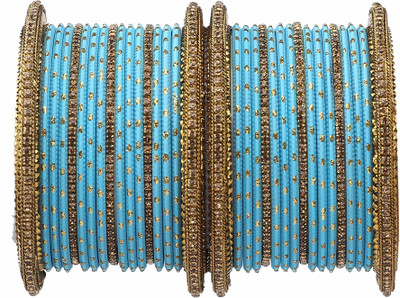ZINEKA Metal Zircon Gold-plated Bangle Set(Pack of 34)