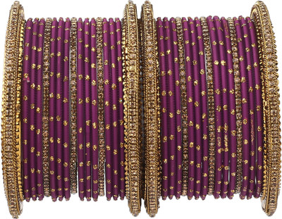 Amika Metal Gold-plated Bangle Set(Pack of 34)