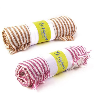 Flipkart SmartBuy Cotton 219 GSM Bath, Face Towel Set(Pack of 2)