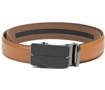 CALVADOSS Men Formal, Casual Tan Texas Leatherite Belt