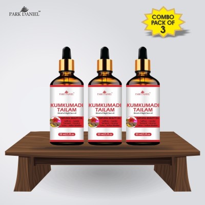 PARK DANIEL Kumkumadi Face Oil- For Skin Lightening & Anti Aging Combo pack of 3 bottles of 30 ml(90 ml)(90 ml)