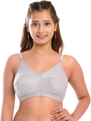 elina Women T-Shirt Non Padded Bra(Silver)