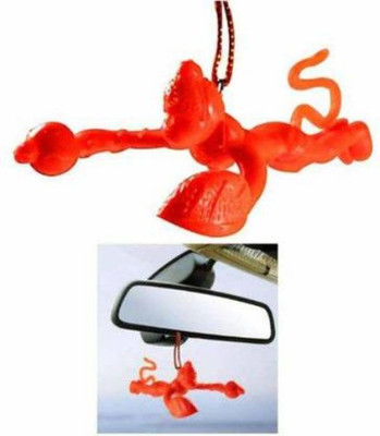 Pepino Orange Flying Lord Hanuman Idol Car Hanging Ornament (Pack of 1) Car Hanging Ornament(Pack of 1)