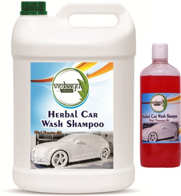 Vedaayu Herbal Car Wash Shampoo 5 Ltr With Refillable Bottle 500ml|Natural & Organic Car Wash Shampoo for Colour Safe, Spot-free Cleaning 5 Liter Herbal Car Wash Shampoo 5 Ltr With Refillable Bottle 500ml|Natural & Organic Car Wash Shampoo for Colour Safe, Spot-free Cleaning 5 Liter Vehicle Interior