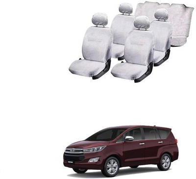 JMJW & SONS Cotton Car Seat Cover For Toyota Innova Crysta(All Detachable Headrest, Split Back Seat, With Back Seat Arm Rest, 8 Seater, 2 Back Seat Head Rests)