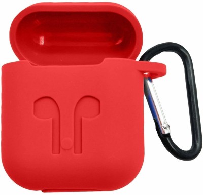 Nsinc Front & Back Case for Apple AirPod 1/2 Airpod 1, Airpod 2 (This is only Airpod Case)(Red, Silicon, Pack of: 1)