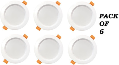 Cosas 9 W Basic Round B22 LED Bulb(Multicolor, Pack of 6)