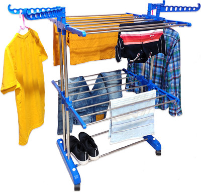 TNC by TNC Steel, Plastic, Aluminium Floor Cloth Dryer Stand T-CDS-B2SS - 2TIER -0109(2 Tier)