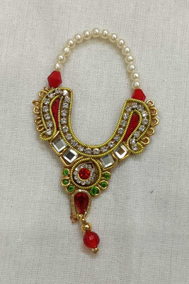 DURGA HOSIERY LADOO GOPAL HEAVY DESIGHNER KUNDAN MALA FOR SIZE MEDIUM 2-4 NUMBER Deity Ornament(LADOO GOPAL HEAVY DESIGHNER KUNDAN MALA FOR SIZE MEDIUM 2-4 NUMBER)