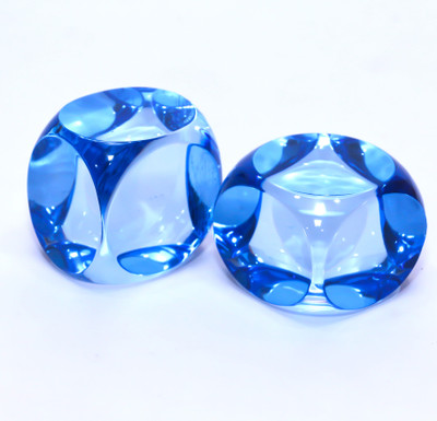Frik 2 Compartments acrylic Paper Weight(Light Blue)