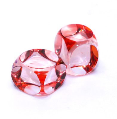Frik 2 Compartments Acrylic Paper Weight(Red Rose)