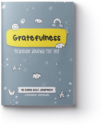 Doodle Monk Gratefulness Gratitude Journal- A5-80 GSM / Hardcase Undated Daily Journal A5 Journal Ruled 192 Pages(Yellow, White, Black, Grey, Blue)