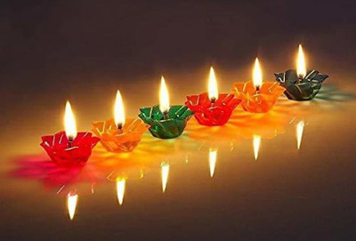 JB CREATION Plastic (Pack of 12) Table Diya Set(Height: 1.5 inch)