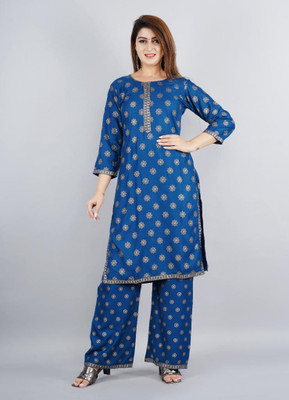 Raj Garments Women Kurta Palazzo Set