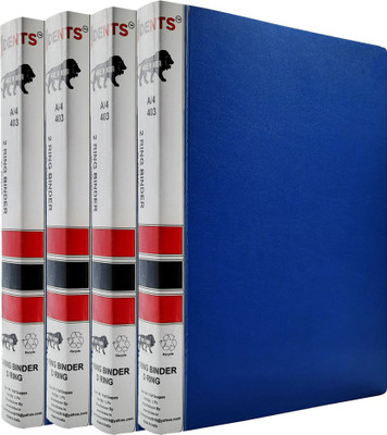 JDENTS Plastic Ring Binder File 2D A4 Size Tough Durable / Folder for Office documents and Certificate Plastic File / Ring Binder Box File (Set of 4, D - Ring File A4, Blue)(Set Of 4, Blue) JDENTS Plastic Ring Binder File 2D A4 Size Tough Durable / Folder for Office documents and Certificate Plastic File / Ring Binder Box File (Set of 4, D - Ring File A4, Blue)(Set Of 4, Blue)