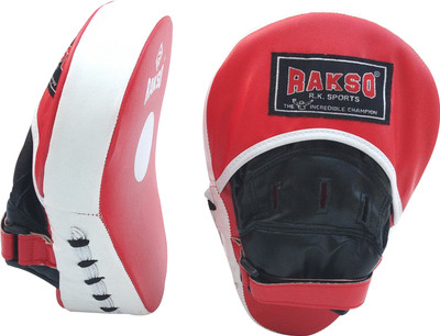 Rakso PU Hook Jab specily competion curved spicily material pu red white combetion Focus Pad(Red)