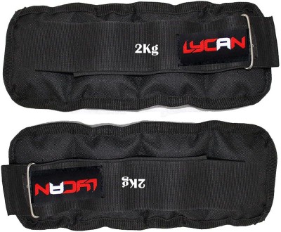 LYCAN Wrist/Ankle Weights 3 kg (1.5 kg Each x 2 pc) Black Ankle & Wrist Weight(3 kg)