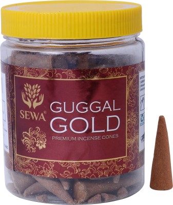 SEWA Guggal Gold Premium Incense Cones(200gm - 1Pack) Guggal(200, Set of 1)