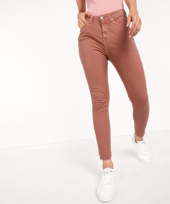 PEOPLE Skinny Women Pink Jeans